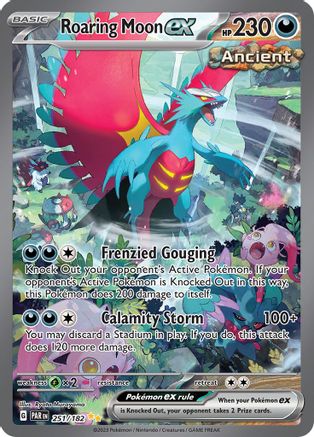 Roaring Moon ex 251/182 - Holofoil SV04 Paradox Rift - Special Illustration Rare