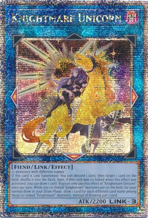 Knightmare Unicorn (Alternate Art) (Quarter Century Secret Rare) (RA01-EN043) - 25th Anniversary Rarity Collection 1st Edition