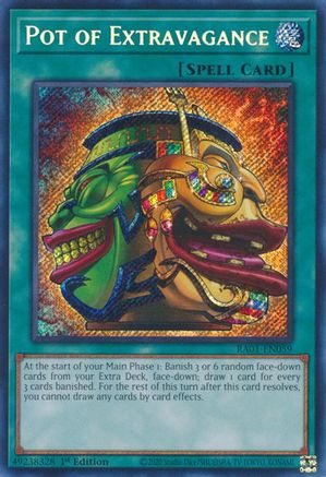 Pot of Extravagance (Secret Rare) (RA01-EN059) - 25th Anniversary Rarity Collection 1st Edition