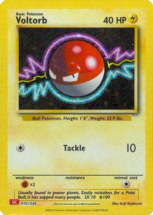 Voltorb 010/034 - Holofoil Trading Card Game Classic - Classic Collection