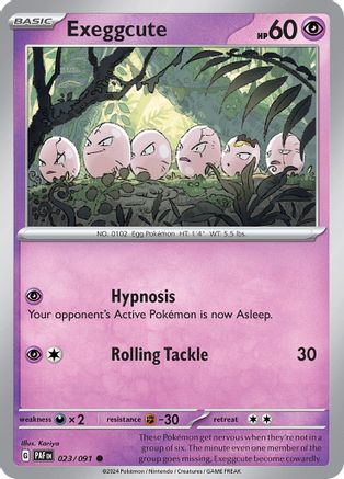 Exeggcute 023/091 - Reverse Holofoil SV Paldean Fates - Common