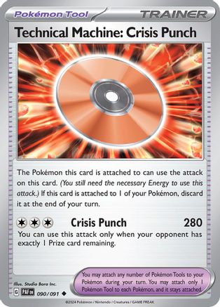 Technical Machine: Crisis Punch 090/091 - Reverse Holofoil SV Paldean Fates - Uncommon