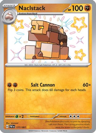 Naclstack 177/091 - Holofoil SV Paldean Fates - Shiny Rare