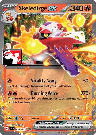 Skeledirge ex 037/193 - Holofoil Prize Pack Series Cards - Double Rare