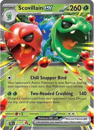 Scovillain ex 022/162 - Holofoil SV05 Temporal Forces - Double Rare