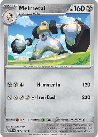 Melmetal 117/162 - Reverse Holofoil SV05 Temporal Forces - Rare