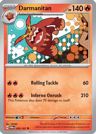Darmanitan 035/167 SV06 Twilight Masquerade - Uncommon