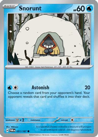 Snorunt 051/167 - Reverse Holofoil SV06 Twilight Masquerade - Common