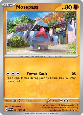 Nosepass 101/167 - Reverse Holofoil SV06 Twilight Masquerade - Common