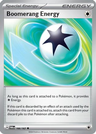 Boomerang Energy 166/167 - Reverse Holofoil SV06 Twilight Masquerade - Uncommon