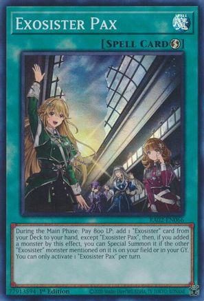 Exosister Pax (RA02-EN066) - 25th Anniversary Rarity Collection II 1st Edition