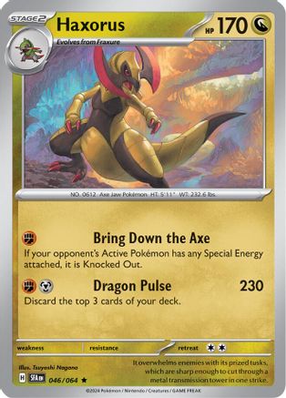 Haxorus 046/064 - Holofoil SV Shrouded Fable - Rare
