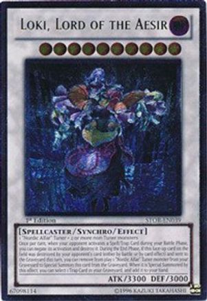 Loki, Lord of the Aesir (UTR) (STOR-EN039) - Storm of Ragnarok 1st Edition