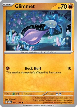 Glimmet 114/191 - Reverse Holofoil SV08 Surging Sparks - Common