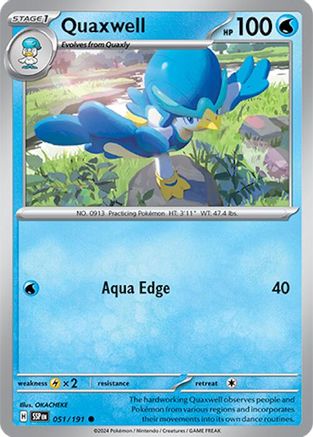 Quaxwell 051/191 - Reverse Holofoil SV08 Surging Sparks - Common