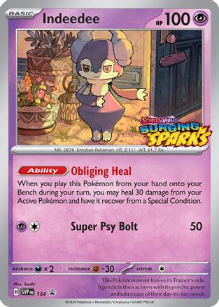 Indeedee 154 - Holofoil SV Scarlet & Violet Promo Cards - Promo