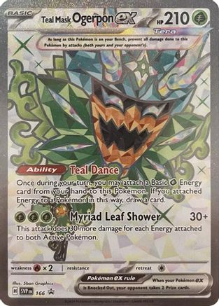 Teal Mask Ogerpon ex 166 - Holofoil SV Scarlet & Violet Promo Cards - Ultra Rare