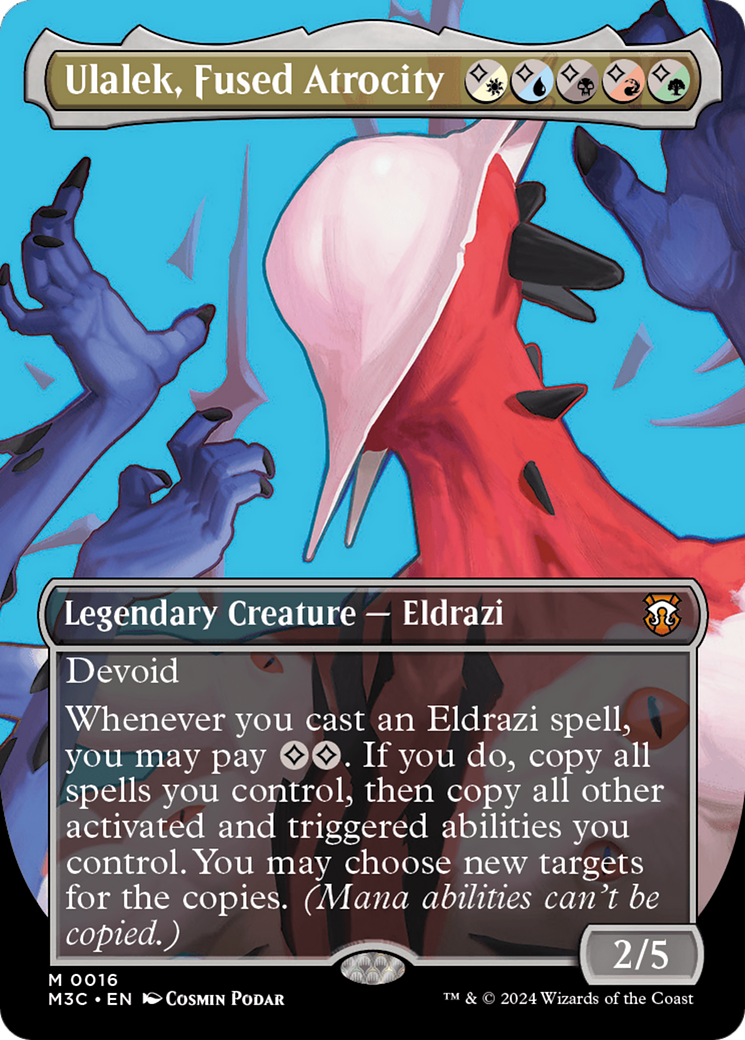 Ulalek, Fused Atrocity (Borderless) (M3C-016) - Modern Horizons 3 Commander Foil