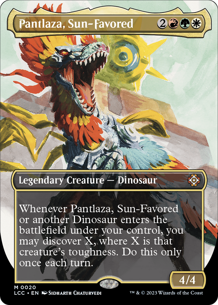 Pantlaza, Sun-Favored (Borderless) (LCC-020) - The Lost Caverns of Ixalan Commander Foil