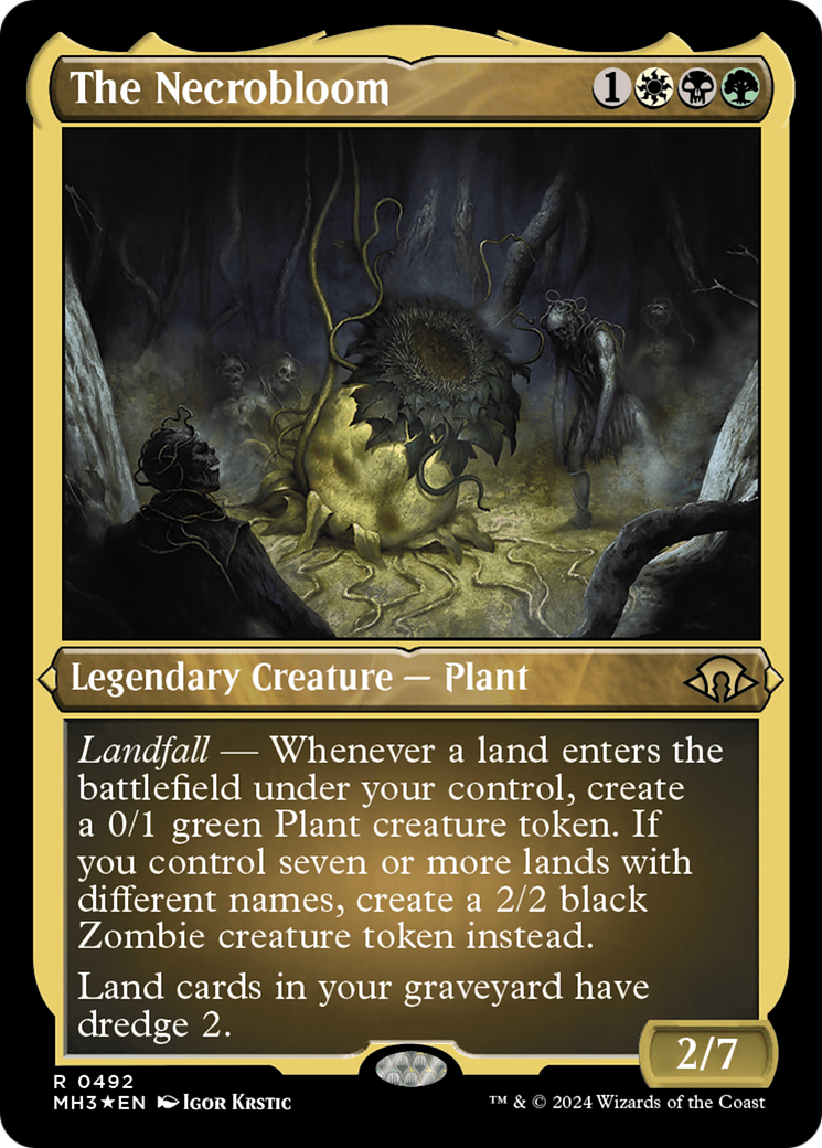 The Necrobloom (Foil Etched) (MH3-492) - Modern Horizons 3 Foil