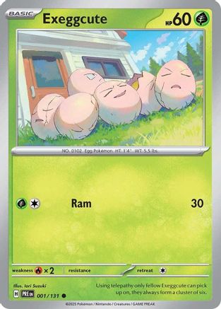 Exeggcute 001/131 - Reverse Holofoil SV Prismatic Evolutions - Common