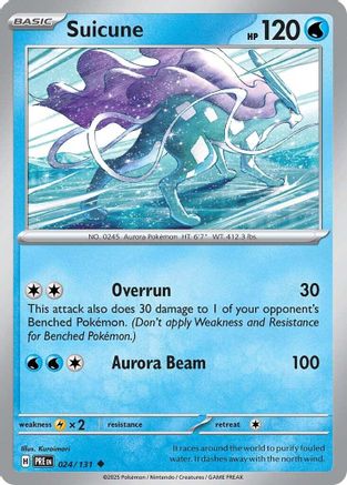 Suicune 024/131 - Reverse Holofoil SV Prismatic Evolutions - Uncommon