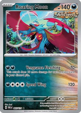 Roaring Moon 065/131 - Reverse Holofoil SV Prismatic Evolutions - Rare