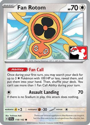Fan Rotom 118/142 - Holofoil Prize Pack Series Cards - Common