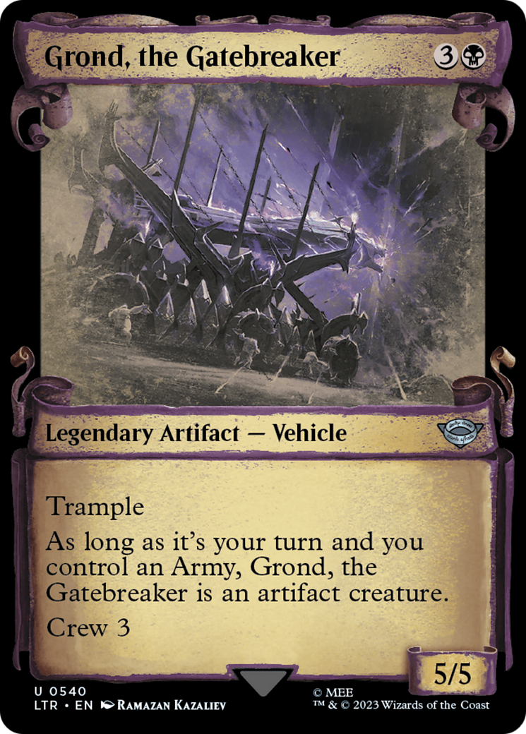 Grond, the Gatebreaker (Showcase Scrolls) (LTR-540) - The Lord of the Rings: Tales of Middle-earth: (Showcase) Foil