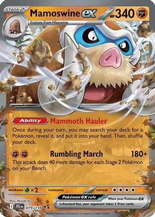 Mamoswine ex 079/159 - Holofoil SV09 Journey Together - Double Rare