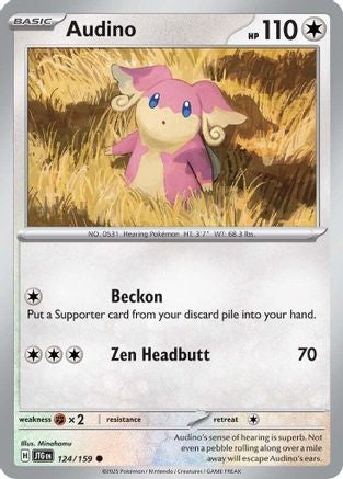 Audino 124/159 - Reverse Holofoil SV09 Journey Together - Common