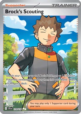 Brock's Scouting 179/159 - Holofoil SV09 Journey Together - Ultra Rare