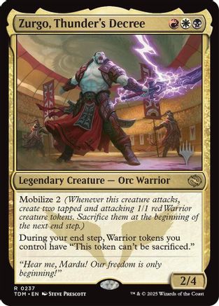 Zurgo, Thunder's Decree (PPTDM-237) - Promo Pack: Tarkir: Dragonstorm