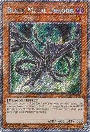 Black Metal Dragon (Platinum Secret Rare) (RA04-EN016) - Quarter Century Stampede 1st Edition