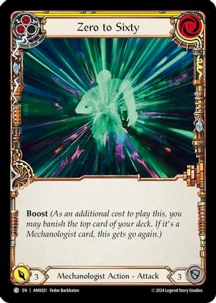 Zero to Sixty (Yellow) (AMX021) - Armory Deck: Maxx Nitro