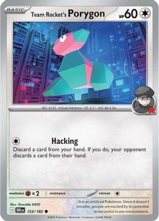 Team Rocket's Porygon 153/182 SV10 Destined Rivals - Common