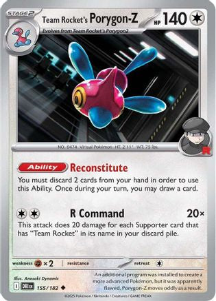 Team Rocket's Porygon-Z 155/182 SV10 Destined Rivals - Uncommon