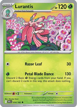 Lurantis 014/182 - Reverse Holofoil SV10 Destined Rivals - Uncommon