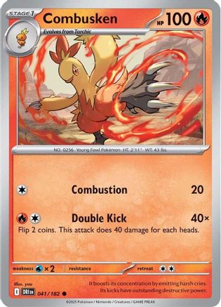 Combusken 041/182 - Reverse Holofoil SV10 Destined Rivals - Common