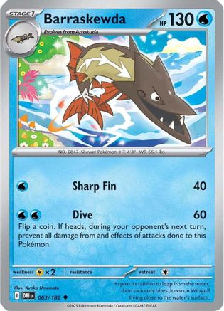 Barraskewda 063/182 SV10 Destined Rivals - Uncommon