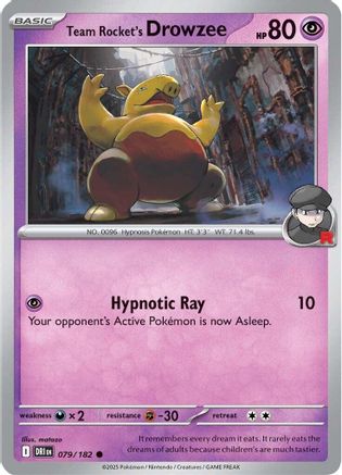 Team Rocket's Drowzee 079/182 SV10 Destined Rivals - Common