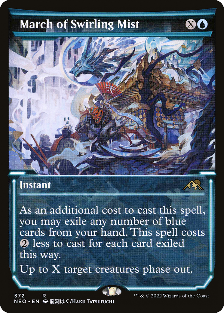 March of Swirling Mist (Showcase) (NEO-372) - Kamigawa: Neon Dynasty: (Showcase) Foil