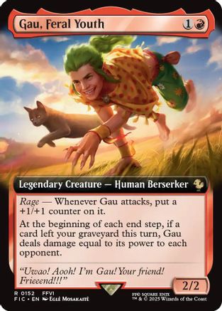 Gau, Feral Youth (Extended Art) (FIC-152) - Commander: FINAL FANTASY Foil