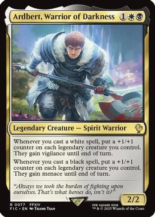 Ardbert, Warrior of Darkness (Surge Foil) (FIC-077) - Commander: FINAL FANTASY Foil