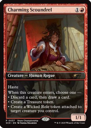 Charming Scoundrel (GAME-037) - Game Day & Store Championship Promos