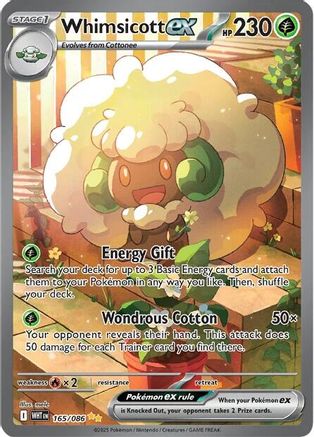 Whimsicott ex 165/086 - Holofoil SV White Flare - Special Illustration Rare