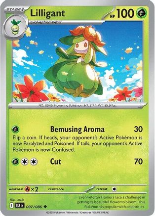 Lilligant 007/086 SV Black Bolt - Uncommon