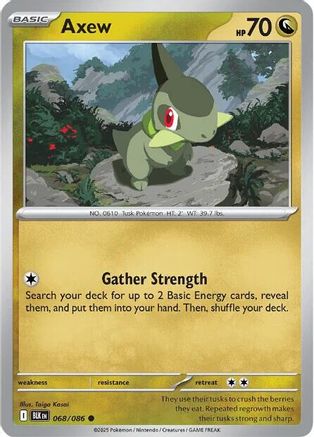 Axew 068/086 - Reverse Holofoil SV Black Bolt - Common