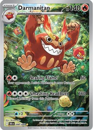 Darmanitan 098/086 - Holofoil SV Black Bolt - Illustration Rare