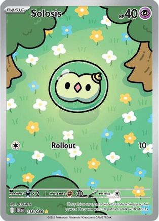 Solosis 118/086 - Holofoil SV Black Bolt - Illustration Rare